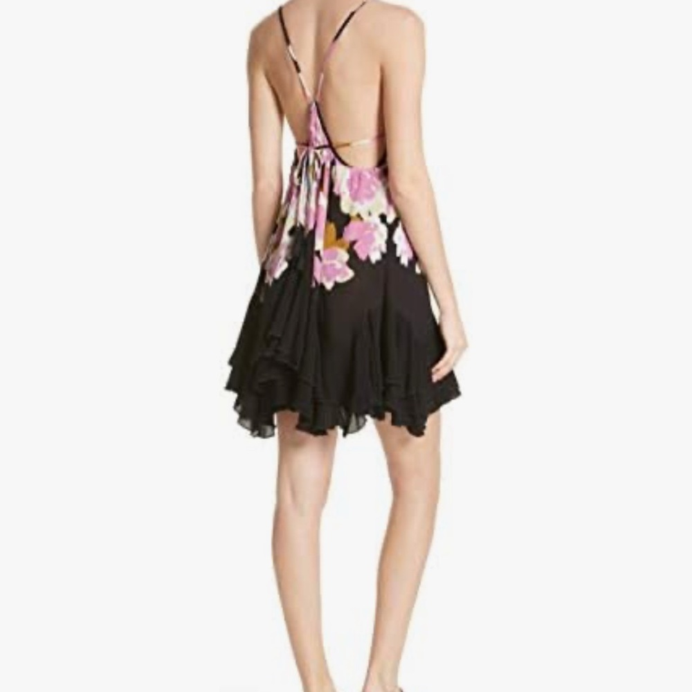 Free People Black and Pink Backless sweet Lucy slip Sundress - Picture 4 of 11